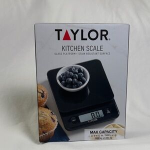 Taylor Black Glass Kitchen Scale with Digital Display